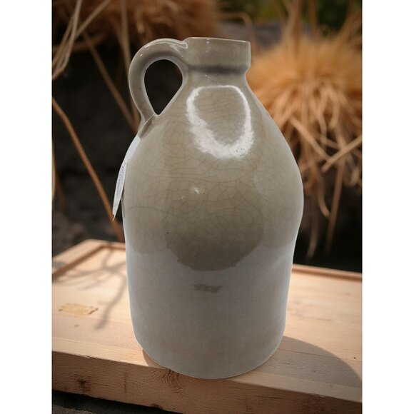 vintage island imports pottery ceramic glazed jug grape vine and winery. - Picture 5 of 10